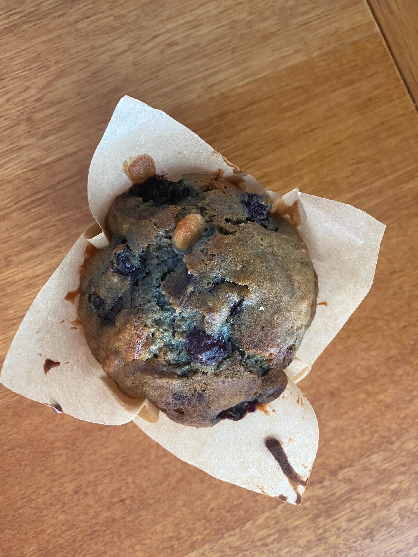 Blueberry and White Chocolate Muffin