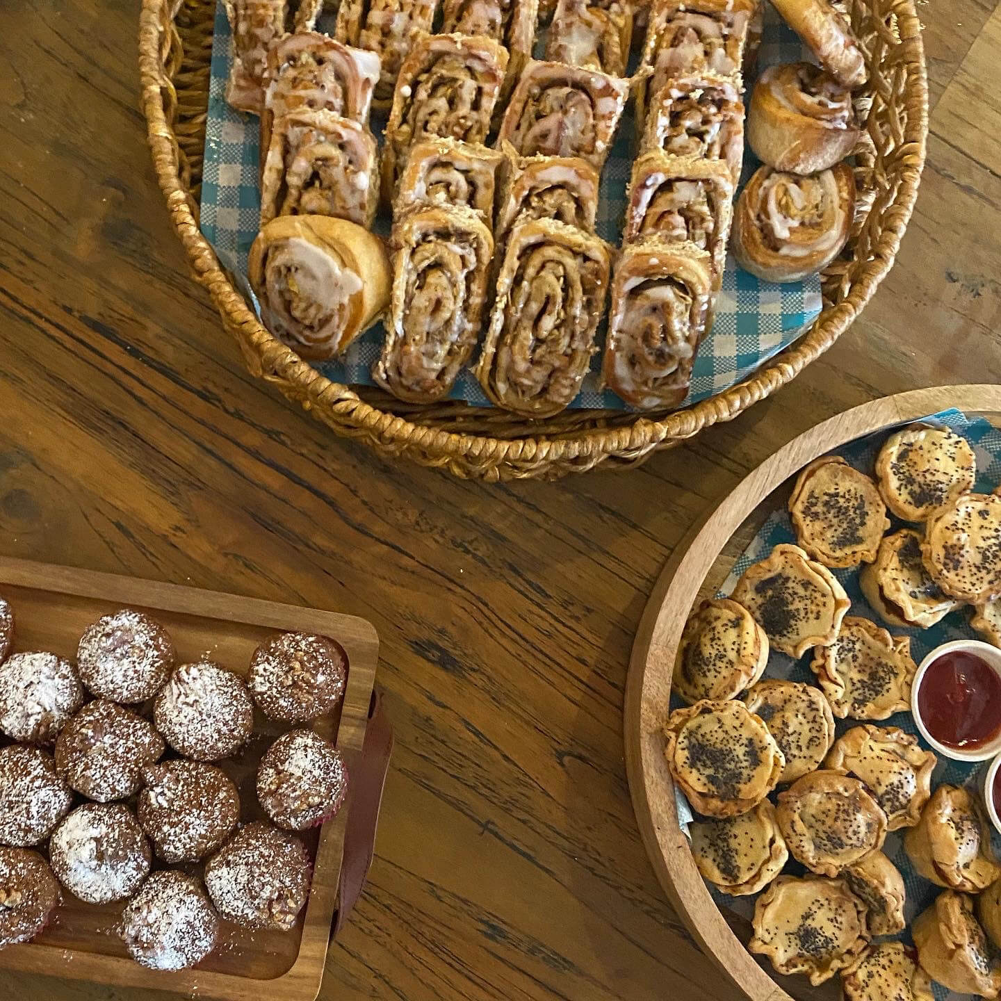 Event Catering including Party Pies Mini Apple Walnut Scroll and Mini Muffins